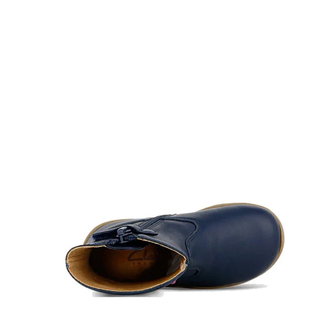 Clarks Kids Marcela Leather Boot Navy D Width Narrow