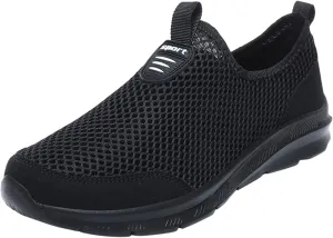 Fashion Summer Shoes Men Ultra Breathable Mesh Slip on Lightweight Casual Flat Non Slip Shoes Sneaker for Men Daily Work Outdoor Indoor Workout with Arch Support