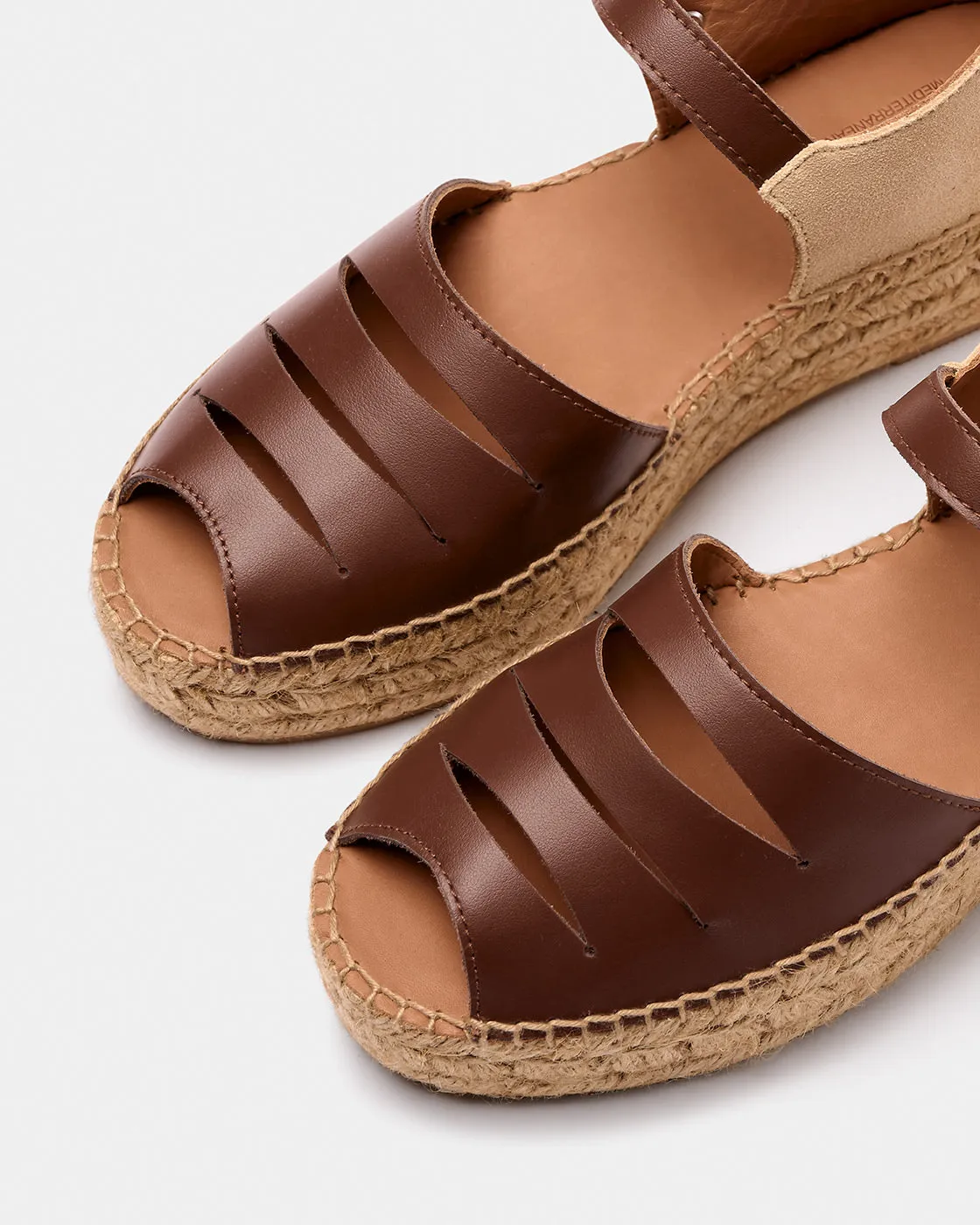 Naguisa Silencio Marrone Platform Espadrille