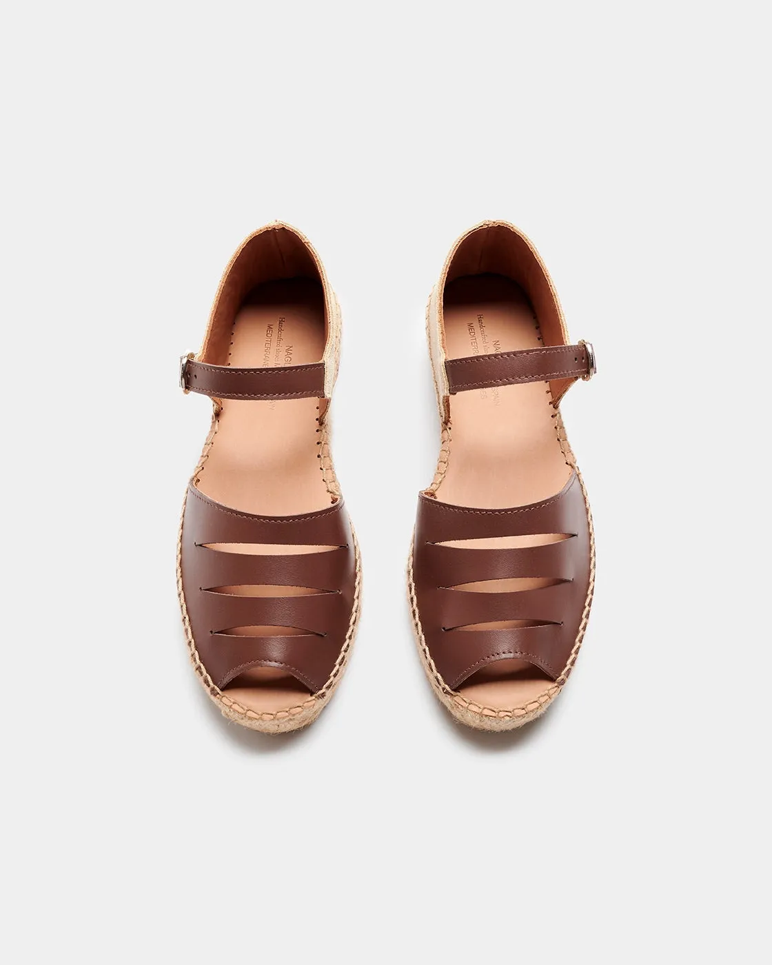 Naguisa Silencio Marrone Platform Espadrille