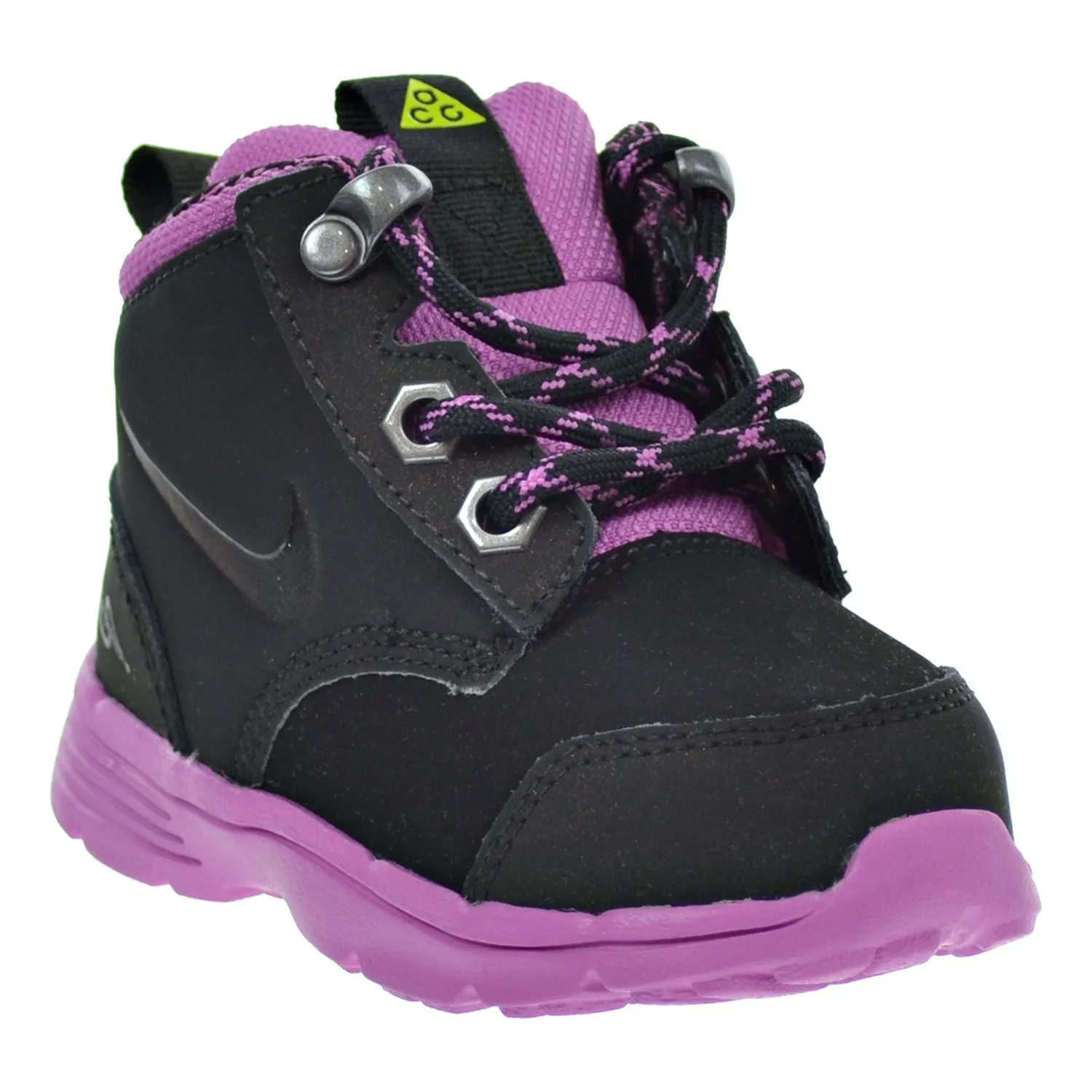 Nike DF Jack Boot (TDV) Toddler's Boots Black/Viola/Metallic Dark Grey