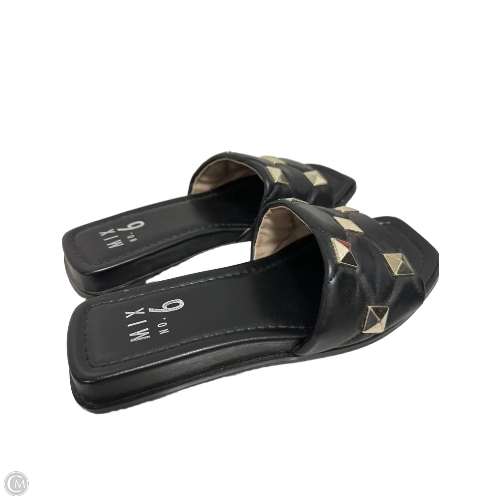 Sandals Flats By Mix No 6 In Black, Size: 6
