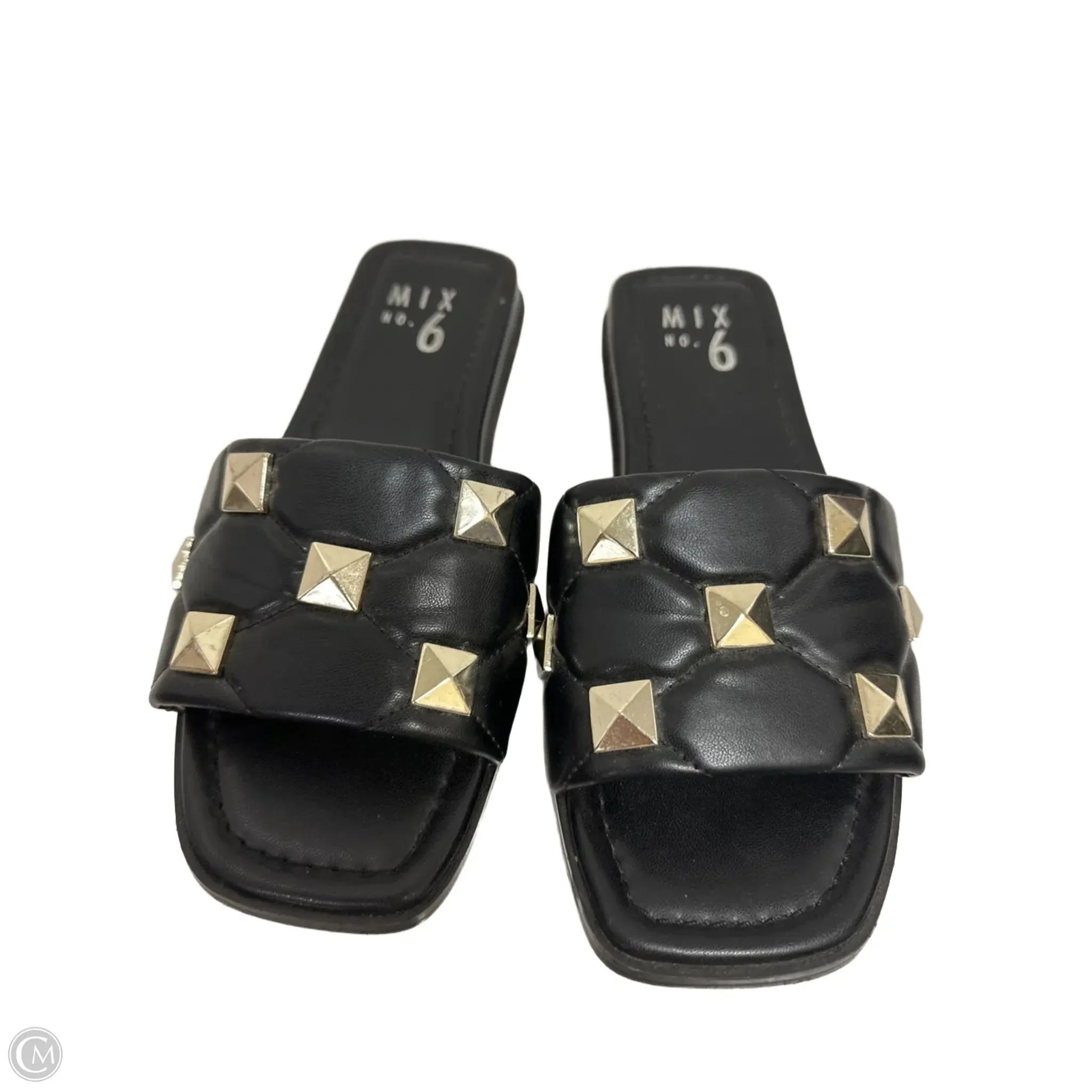 Sandals Flats By Mix No 6 In Black, Size: 6