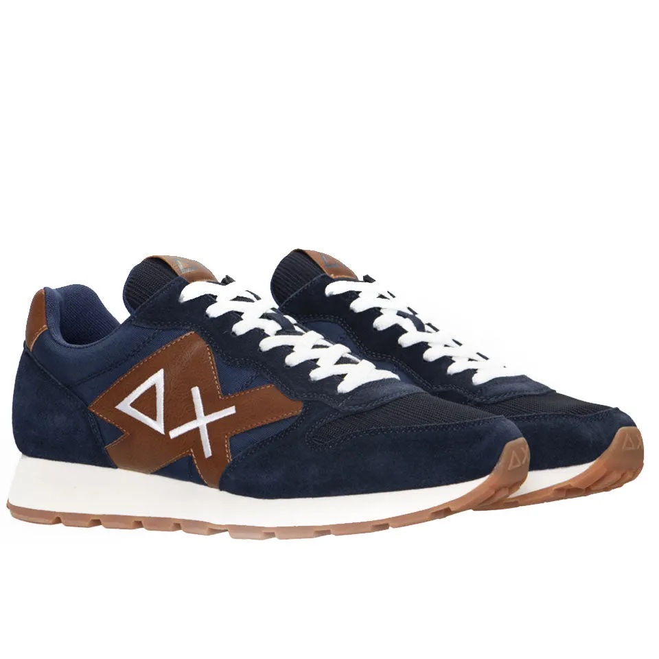 Scarpe Uomo Sun68 Sneakers Jaki Solid Bicolor Navy Blue