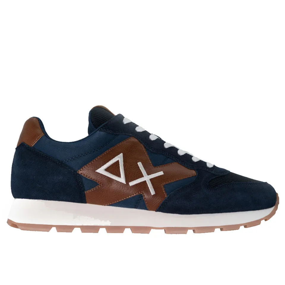 Scarpe Uomo Sun68 Sneakers Jaki Solid Bicolor Navy Blue