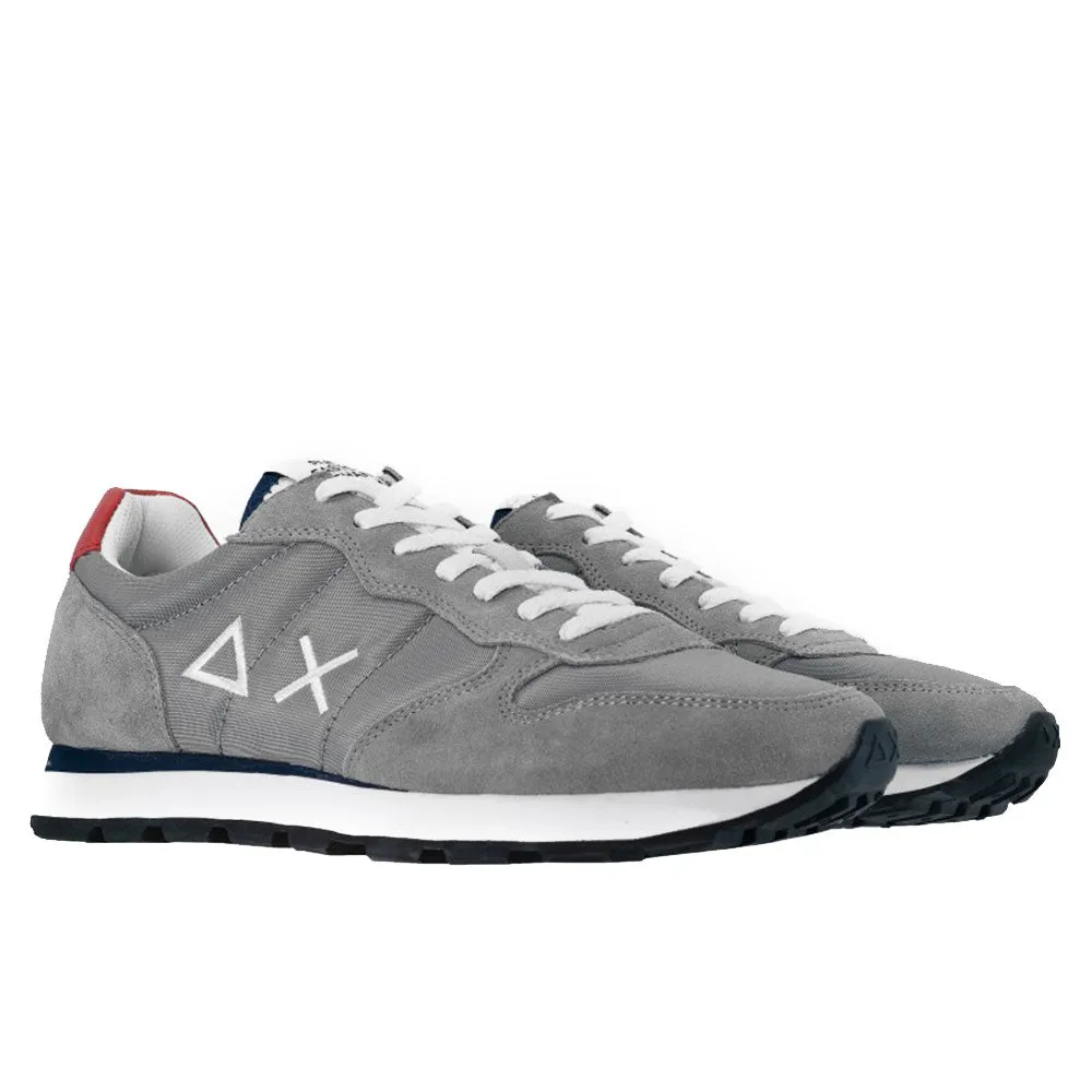 Scarpe Uomo Sun68 Sneakers Tom Solid Nylon Grigio Medio