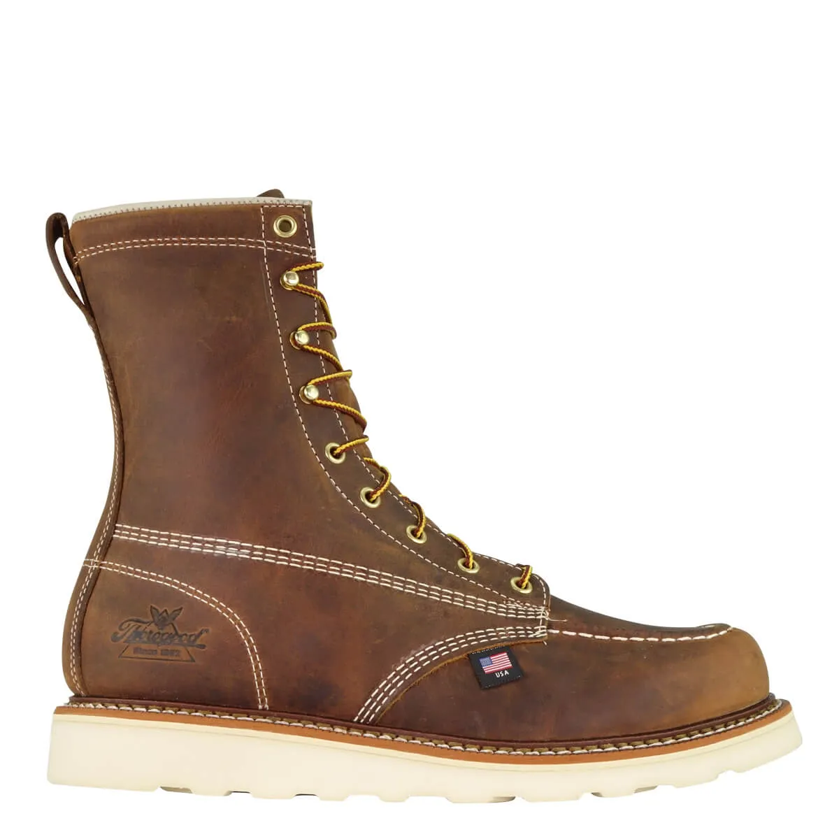 THOROGOOD AMERICAN HERITAGE 8″ TRAIL CRAZY-HORSE MOC TOE MAXWEAR WEDGE 814-4178