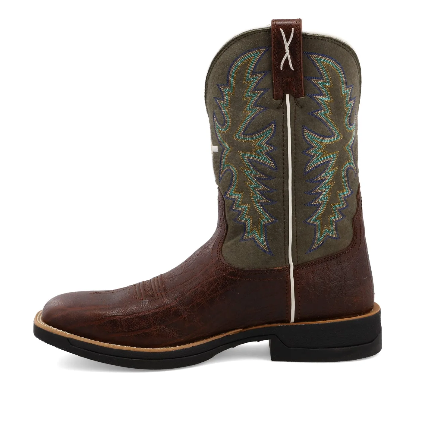 Twisted X 11” Tech X Boot Brown & Green Western Boot