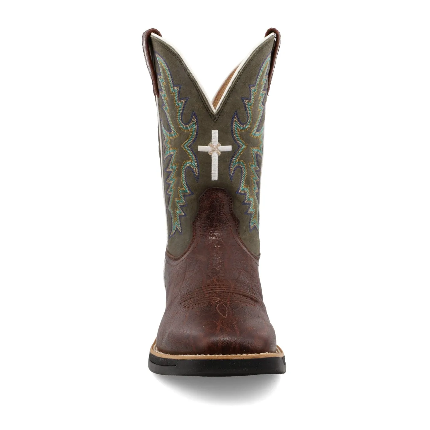 Twisted X 11” Tech X Boot Brown & Green Western Boot